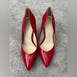 Jessica Simpson Red Patent Leather Heels size 7 1/2